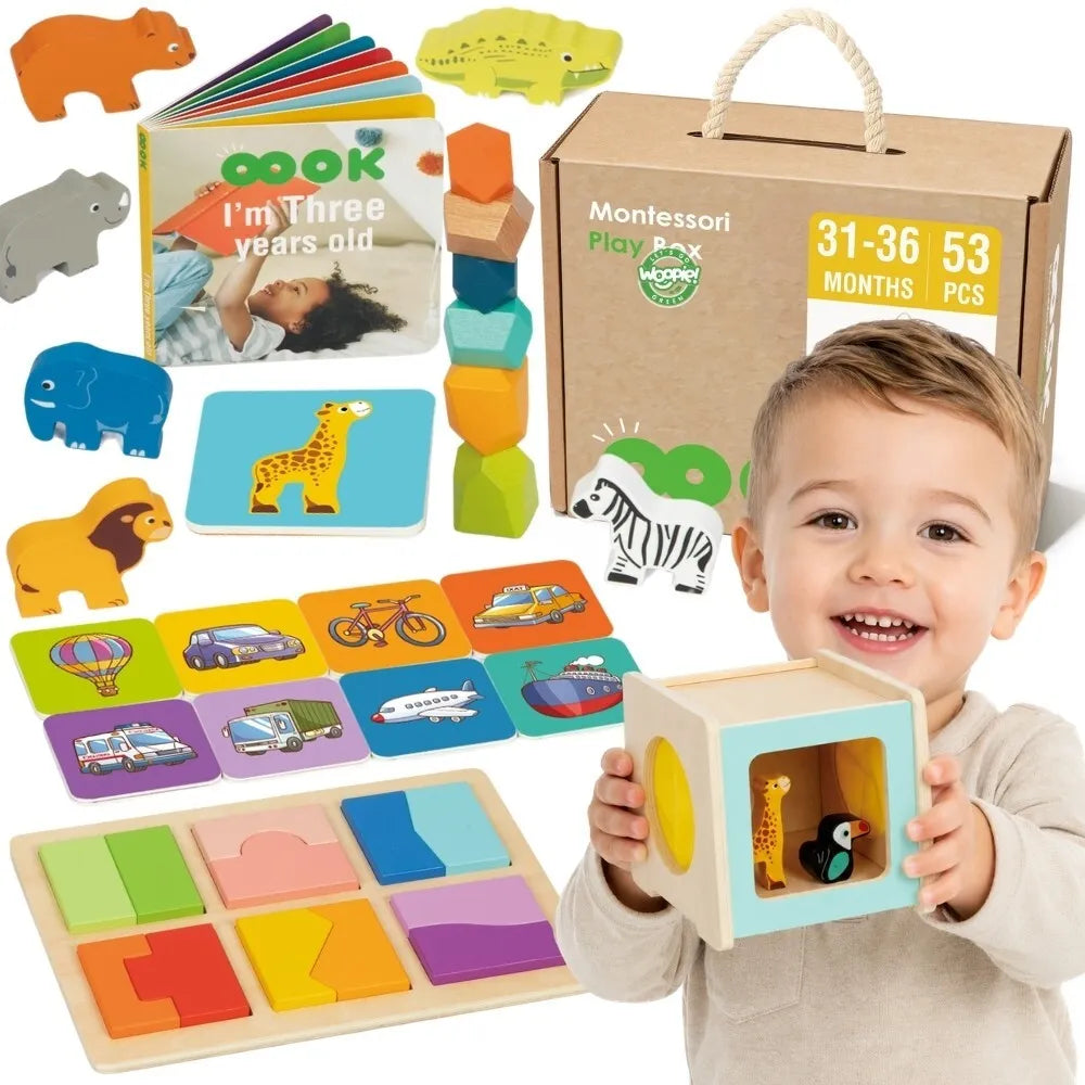 Montessori Play Box (31–36 mėn.) – atradimų, mokymosi ir kūrybos pasaulis vienoje dėžutėje